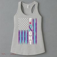 Fight Ribbon American Flag Suicide Prevention Awareness Women's Tank Top thumb 3
