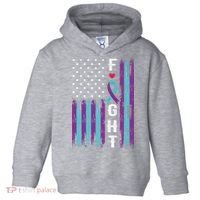 Fight Ribbon American Flag Suicide Prevention Awareness Toddler Hoodie thumb 0