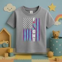 Fight Ribbon American Flag Suicide Prevention Awareness Toddler T-Shirt thumb 3