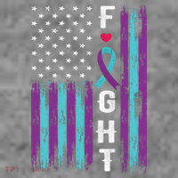 Fight Ribbon American Flag Suicide Prevention Awareness Kids Long Sleeve Shirt thumb 2
