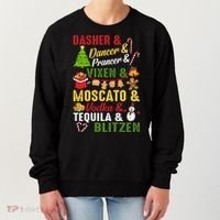 Funny Reindeer Alcohol Names Christmas Party Gift Women's Sweatshirt thumb 0