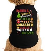 Funny Reindeer Alcohol Names Christmas Party Gift Doggie Tank thumb 0