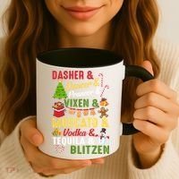 Funny Reindeer Alcohol Names Christmas Party Gift Coffee Mug thumb 3