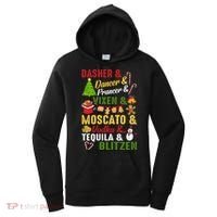 Funny Reindeer Alcohol Names Christmas Party Gift Women's Hoodie thumb 0