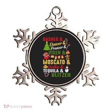 Funny Reindeer Alcohol Names Christmas Party Gift Ornament