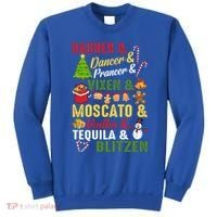 Funny Reindeer Alcohol Names Christmas Party Gift Sweatshirt thumb 0