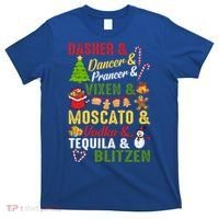Funny Reindeer Alcohol Names Christmas Party Gift T-Shirt thumb 0