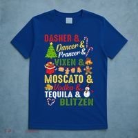 Funny Reindeer Alcohol Names Christmas Party Gift T-Shirt thumb 5