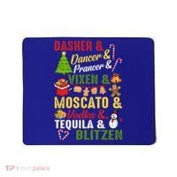Funny Reindeer Alcohol Names Christmas Party Gift Mousepad thumb 0
