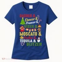 Funny Reindeer Alcohol Names Christmas Party Gift Women's T-Shirt thumb 0