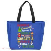 Funny Reindeer Alcohol Names Christmas Party Gift Tote Bag thumb 0