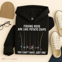 Fishing Rods Are Like Potatos Chips Hoodie thumb 4