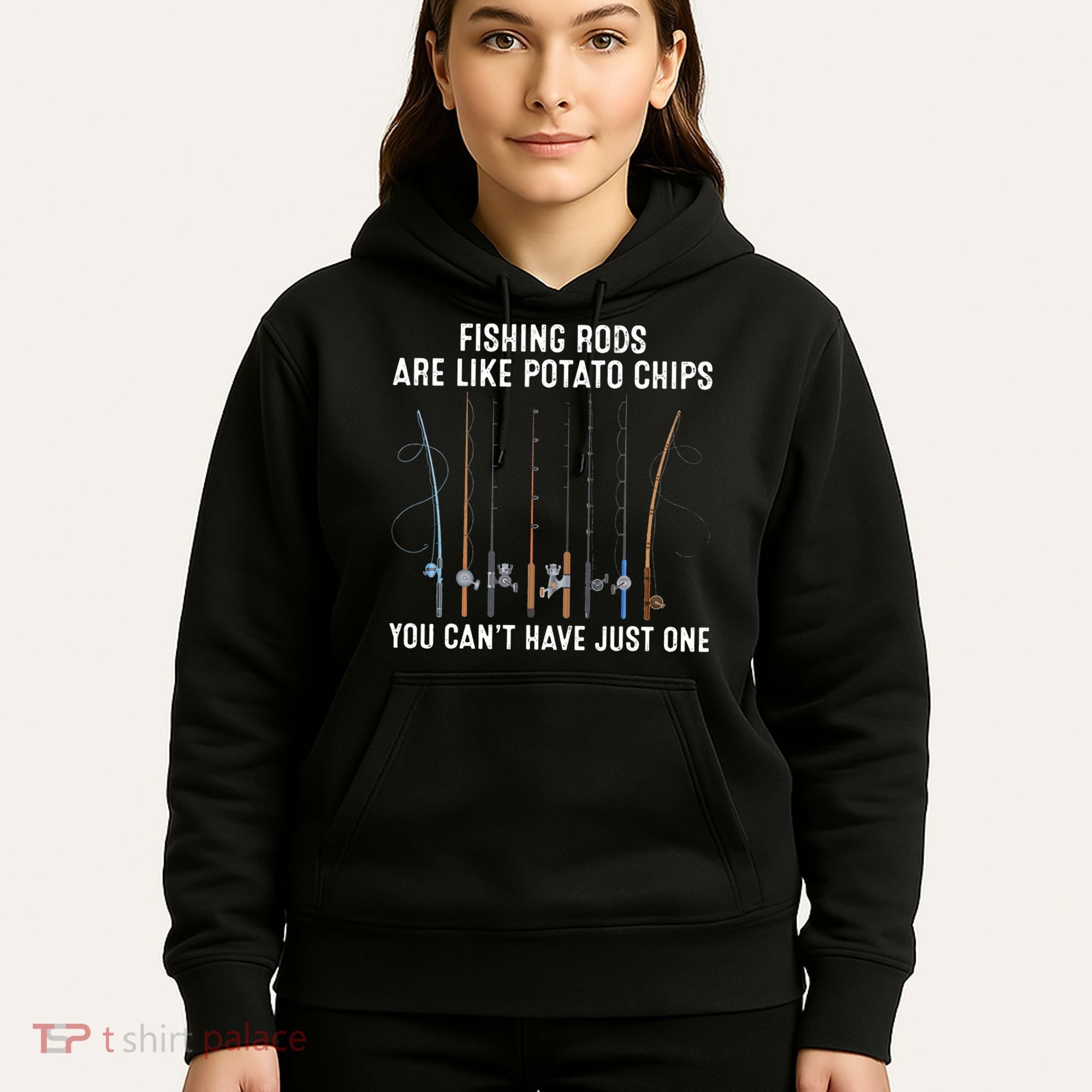 Fishing Rods Are Like Potatos Chips Hoodie
