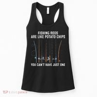 Fishing Rods Are Like Potatos Chips Women's Tank Top thumb 0