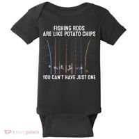 Fishing Rods Are Like Potatos Chips Baby Bodysuit thumb 0