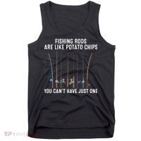 Fishing Rods Are Like Potatos Chips Tank Top thumb 0