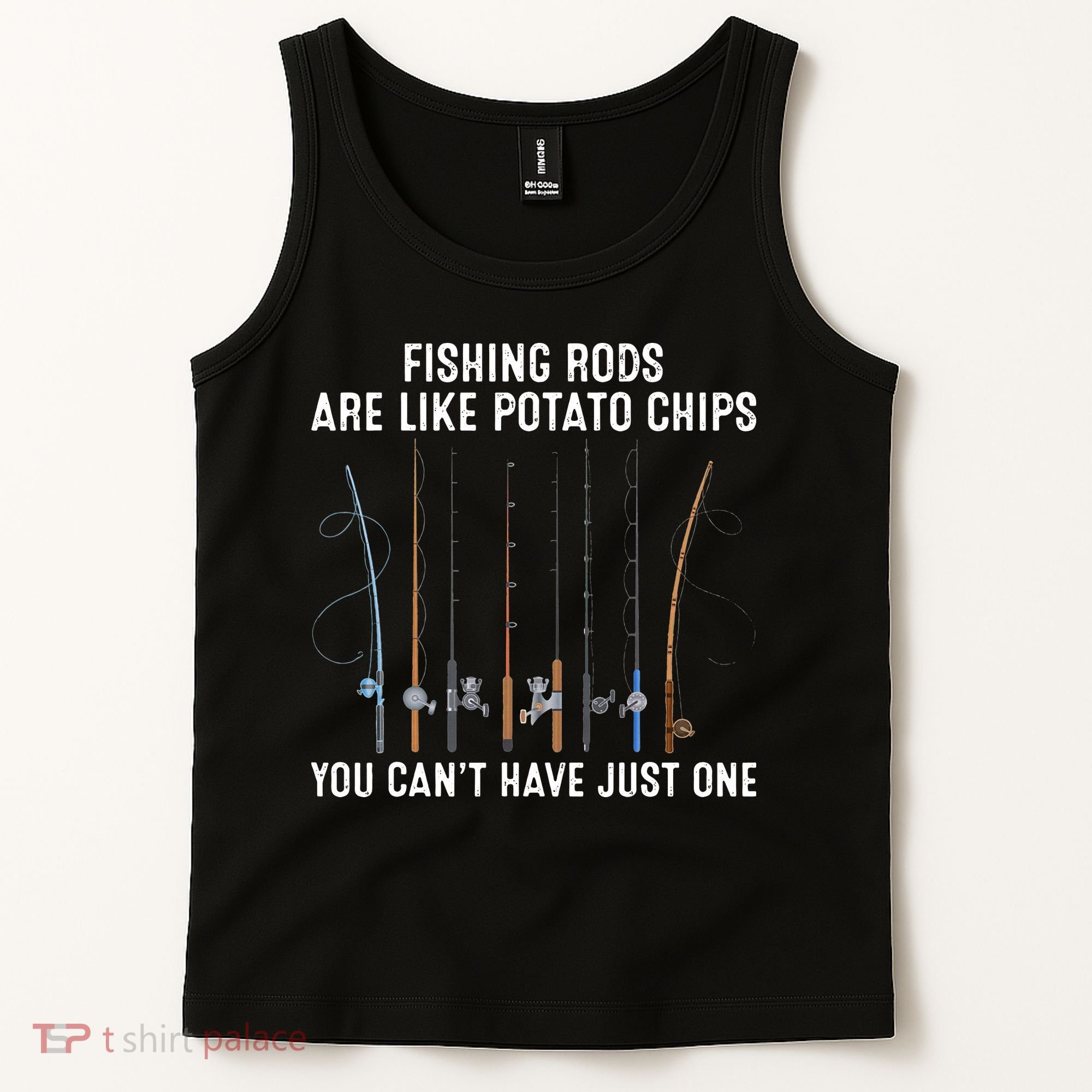 Fishing Rods Are Like Potatos Chips Tank Top
