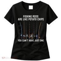 Fishing Rods Are Like Potatos Chips Women's T-Shirt thumb 0