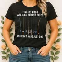 Fishing Rods Are Like Potatos Chips Women's T-Shirt thumb 2