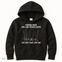 Fishing Rods Are Like Potatos Chips Kids Hoodie thumb 0