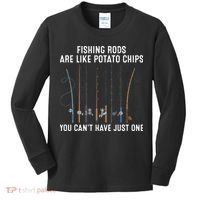 Fishing Rods Are Like Potatos Chips Kids Long Sleeve Shirt thumb 0