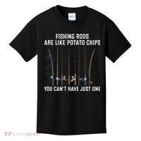 Fishing Rods Are Like Potatos Chips Kids T-Shirt thumb 0