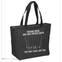 Fishing Rods Are Like Potatos Chips Tote Bag thumb 2