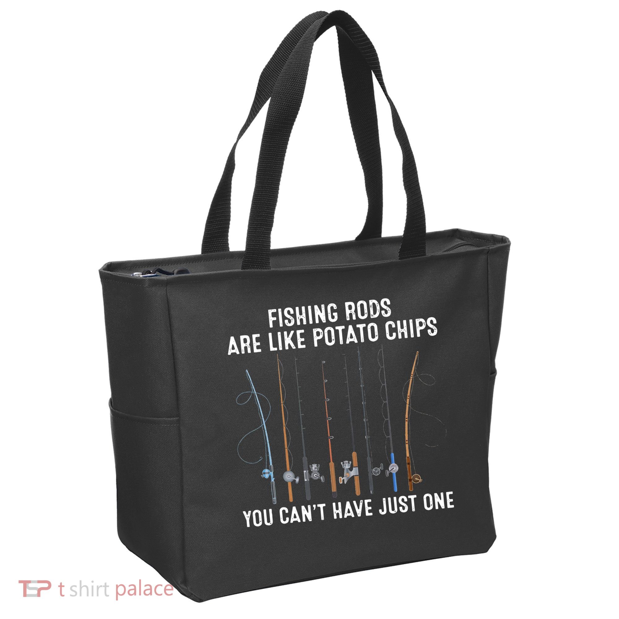 Fishing Rods Are Like Potatos Chips Tote Bag