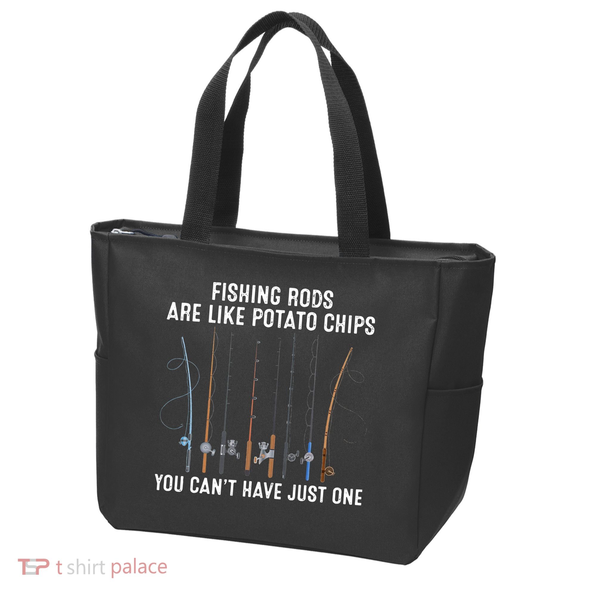 Fishing Rods Are Like Potatos Chips Tote Bag