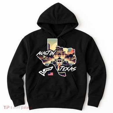 Formula Racing Austin Texas Open Wheel Car Circuit Usa Flag Hoodie