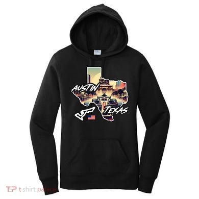 Formula Racing Austin Texas Open Wheel Car Circuit Usa Flag Women's Hoodie