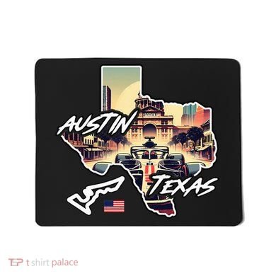 Formula Racing Austin Texas Open Wheel Car Circuit Usa Flag Mousepad
