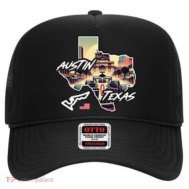 Formula Racing Austin Texas Open Wheel Car Circuit Usa Flag Hat