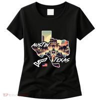 Formula Racing Austin Texas Open Wheel Car Circuit Usa Flag Women's T-Shirt thumb 0
