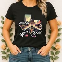 Formula Racing Austin Texas Open Wheel Car Circuit Usa Flag Women's T-Shirt thumb 2