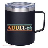Funny Retro Adultish 12oz Stainless Steel Coffee Mug thumb 0