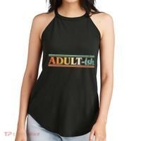 Funny Retro Adultish Women's Perfect Tri Rocker Tank thumb 2
