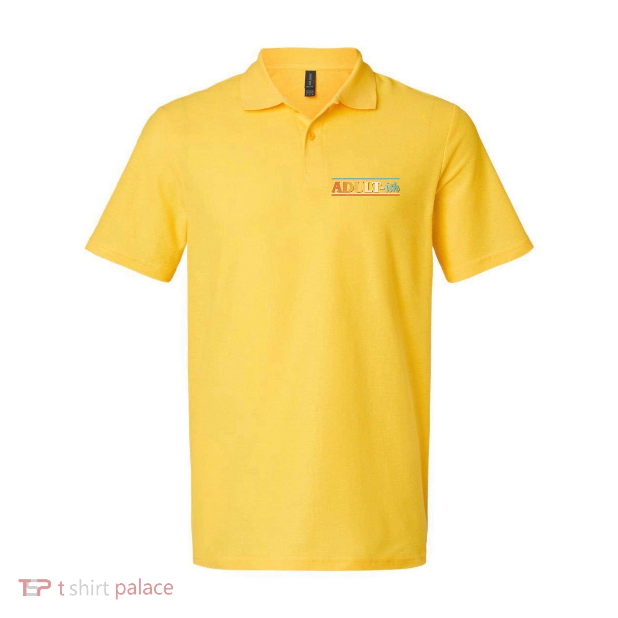 Funny Retro Adultish Polo