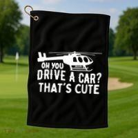 Funny Rotocraft Aviation Helicopter Pilot Golf Towel thumb 1