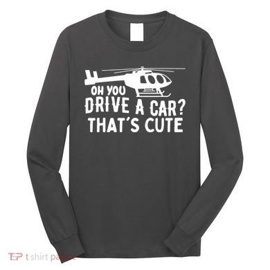 Funny Rotocraft Aviation Helicopter Pilot Long Sleeve Shirt