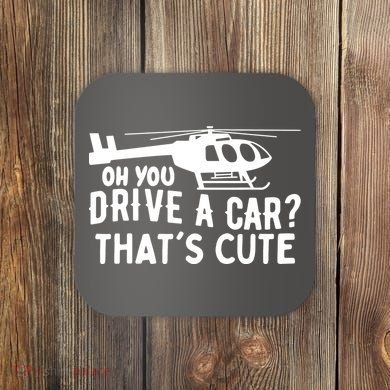 Funny Rotocraft Aviation Helicopter Pilot Coaster