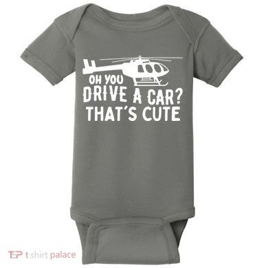Funny Rotocraft Aviation Helicopter Pilot Baby Bodysuit