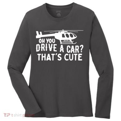 Funny Rotocraft Aviation Helicopter Pilot Women's Long Sleeve Shirt