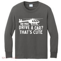Funny Rotocraft Aviation Helicopter Pilot Kids Long Sleeve Shirt thumb 0