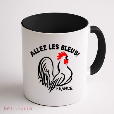 France Soccer Allez Les Bleus World Coffee Mug back