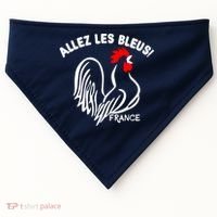France Soccer Allez Les Bleus World USA-Made Doggie Bandana thumb 0