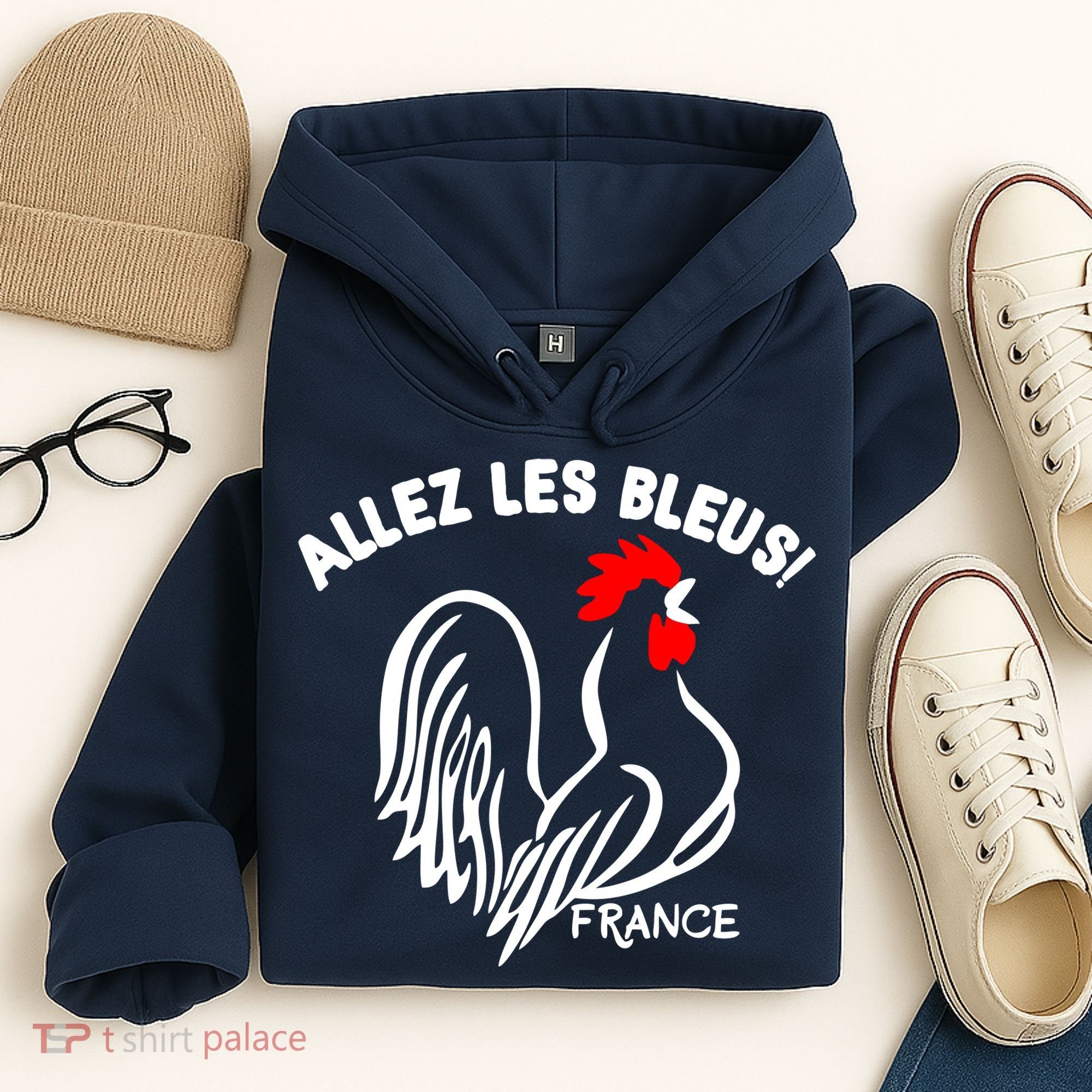 France Soccer Allez Les Bleus World Hoodie