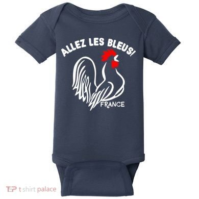 France Soccer Allez Les Bleus World Baby Bodysuit