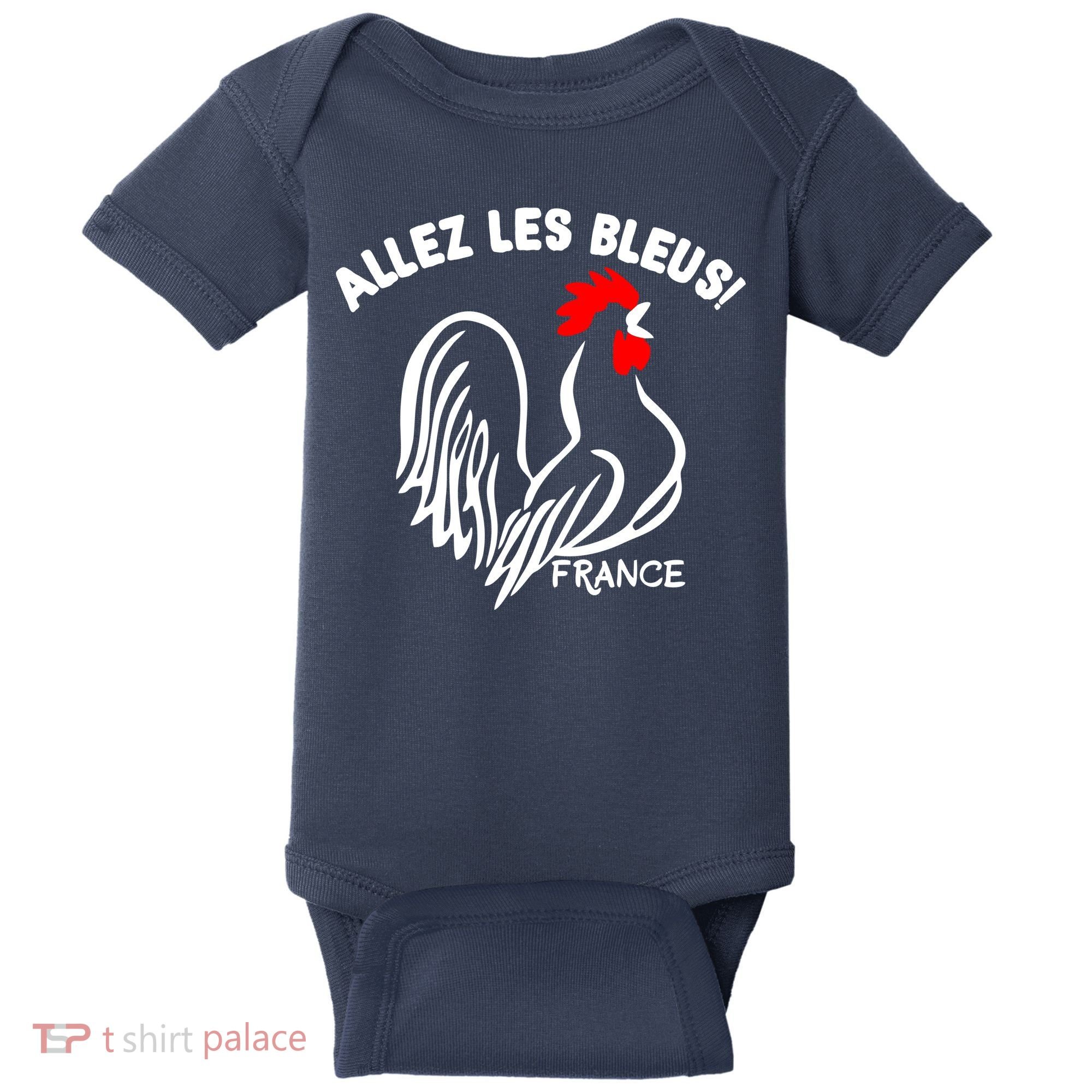 France Soccer Allez Les Bleus World Baby Bodysuit