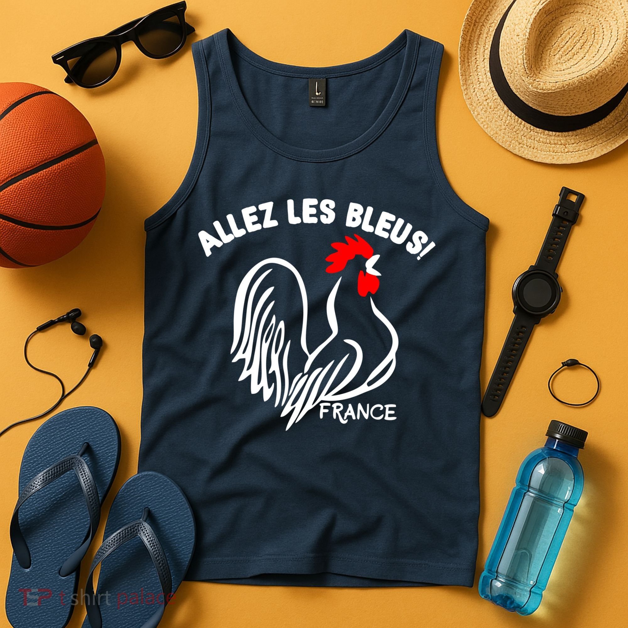 France Soccer Allez Les Bleus World Tank Top